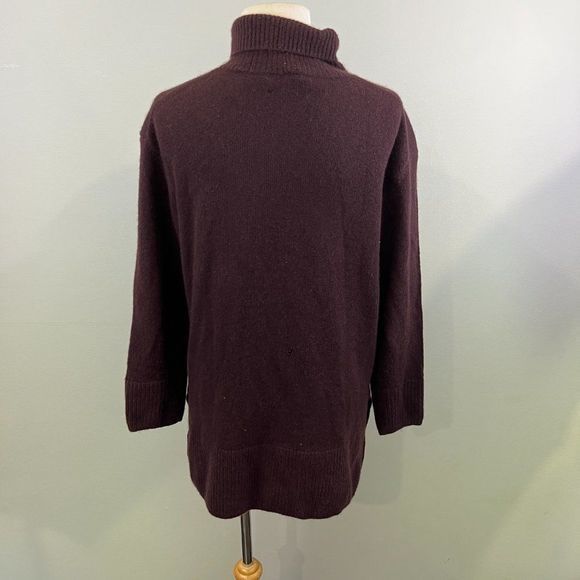 NWOT NORDSTROM Signature Funnel Neck Cashmere Sweater in Brown Chocolate (XS) - Picture 6 of 9